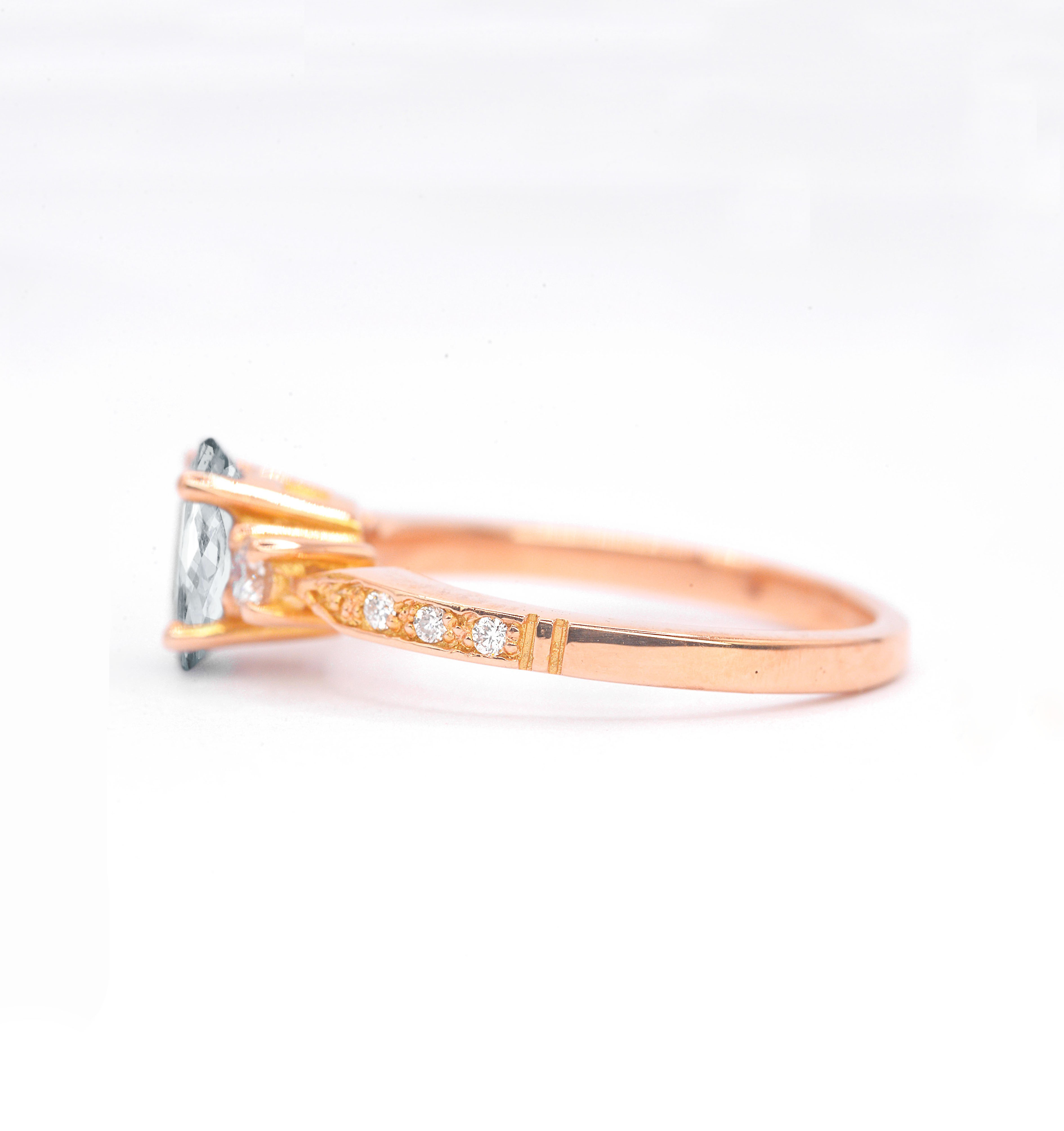 Oval cut diamond vintage ring - Image 5