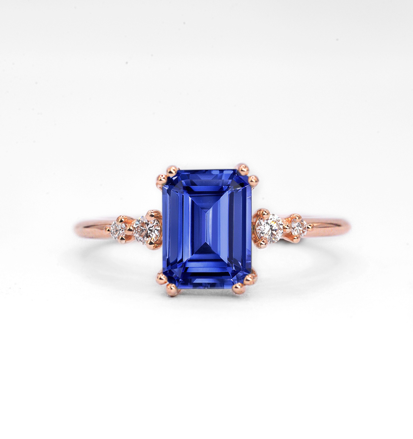 blue sapphire unique ring
