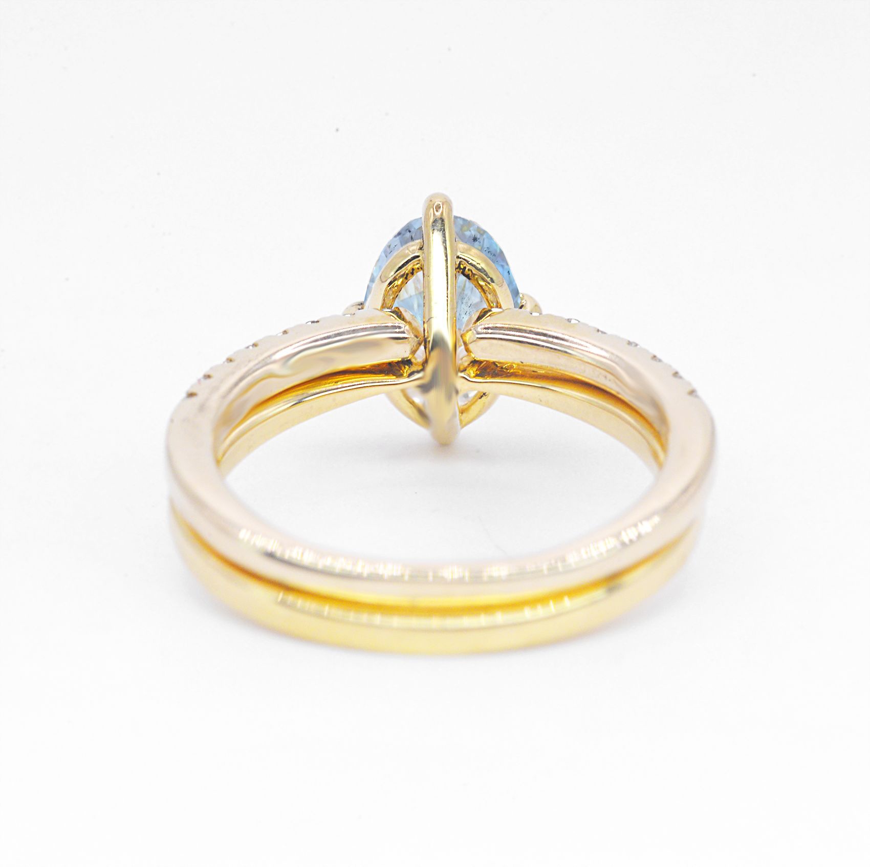 ocean blue diamond engagement ring
